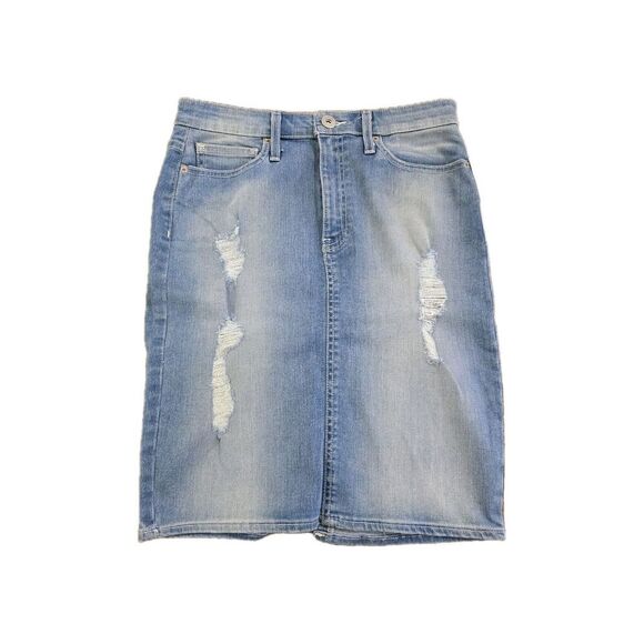 GUESS Midi Denim Skirt Womens Size Medium Pensil Straight Y2k - Picture 10 of 10